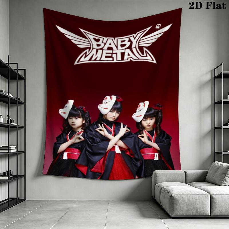 Настенный гобелен Babymetal Эстетичное настенное панно Печатная ткань Одеяло Декоративные гобелены для спальни гостиной Домашний декор