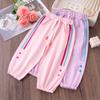 Летние укороченные тонкие брюки от комаров свободного кроя для девочек для ношения на улице летом