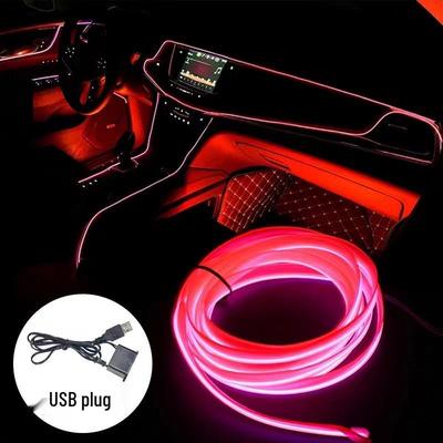 Светодиодная USB-лента для подсветки салона автомобиля - Не требует проводки