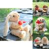Plush Hug Flower Bunny Toy With Pp Cotton Filling For Easter Gift Girls And Kids