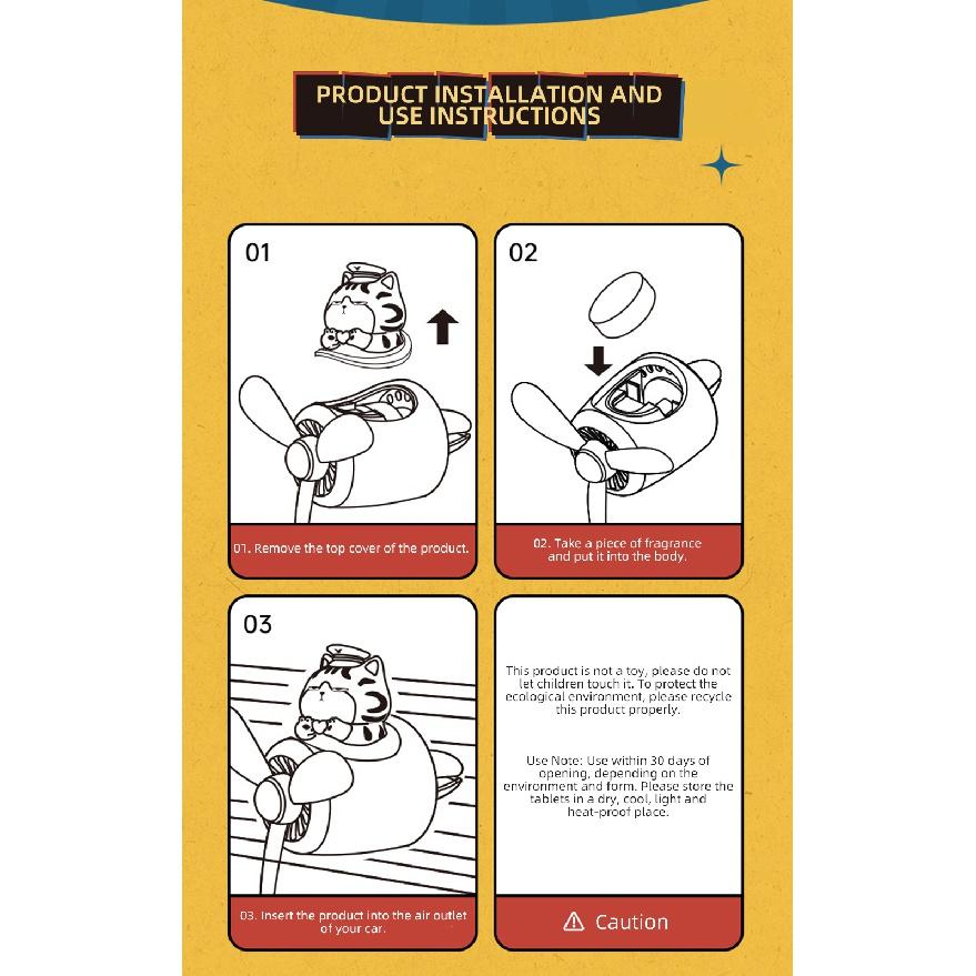 Автомобильный освежитель воздуха Duck Pilot Vent, диффузор для духов, вращающийся пропеллер, воздухозаборник, аромат, милый мультяшный декор, авто