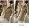 Women's Wool Cardigan with POLO Collar - Long Sleeve Sweater for Spring & Autumn
