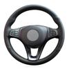 Черный чехол на руль из искусственной кожи для Mercedes Benz C180 C200 C260 C300 B200 E200 E300 CLS260 CLS300 GLC260 GLC300 A180