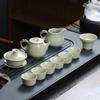 Ru Kiln Ceramic Kung Fu Tea Set - 11 Pieces