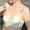 Ультратонкое нижнее белье без маркировки для женщин, с фиксированными чашками для сбора субмолочного тонкого бюстгальтера без стального кольца
