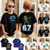 Six Seven Kids Y2k Футболки Топы Унисекс Детская Мем Круглый вырез Короткий рукав Футболка Смешная футболка с принтом 67 для мальчиков девочек Топы