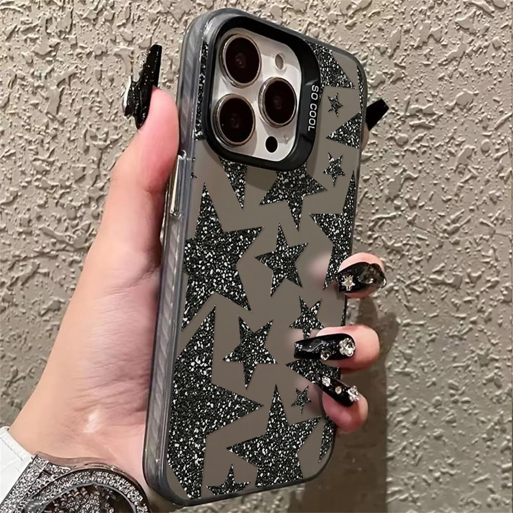 Роскошный чехол для телефона INS со звездами для iPhone 17 16e 16 15 14 13 12 11 mini Pro Max X XR XSMAX 8 7 Air Plus, противоударный, матовая задняя крышка