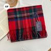 Autumn and Winter Color Blocked Plaid Scarf Winter Warm Scarf Warm and Versatile Plaid Scarf