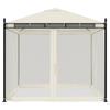 VidaXL Gazebo with Cream Mesh Walls 2.93x2.93 M Steel, Garden Gazebo, Patio Gazebo, Pavilion, Gazebo 368434
