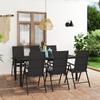 Day and Night - Day and Night Garden Dining Set 7 Pieces Black