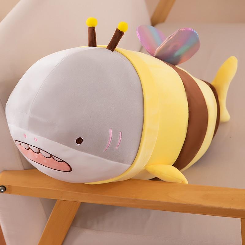 Bee Shark Plush Toy Funny Stuffed Animal Pillow Gift