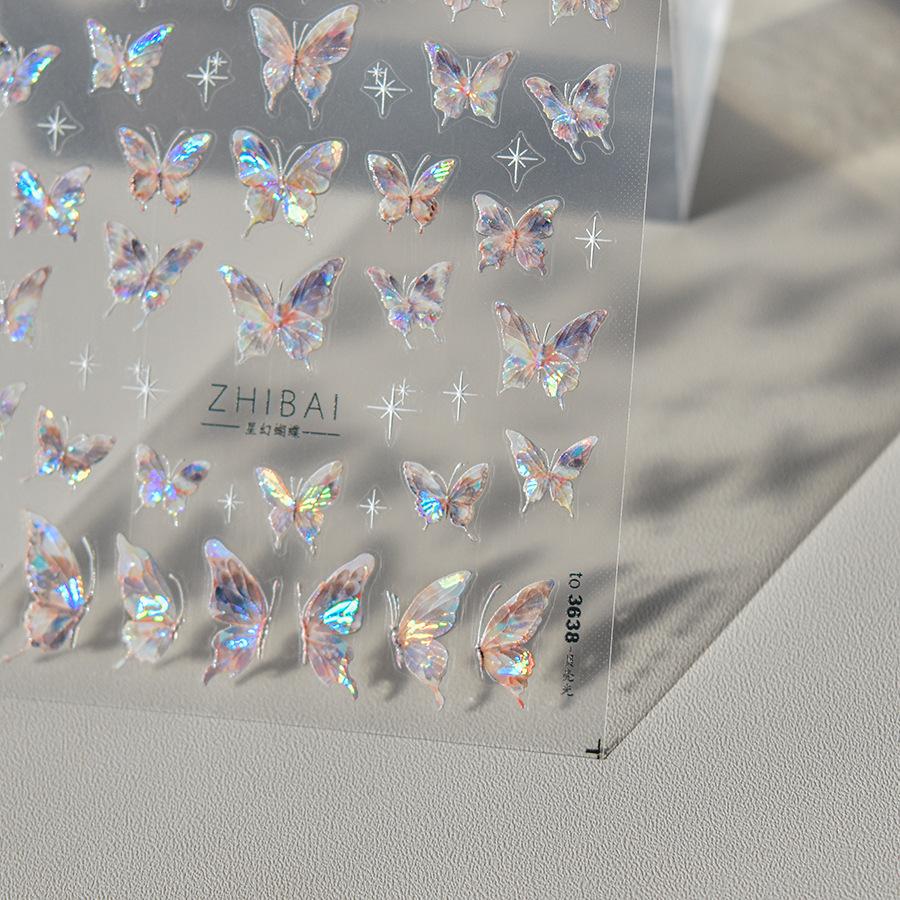 Наклейка для дизайна ногтей Shell Light Butterfly своими руками. Креативные декоративные наклейки.