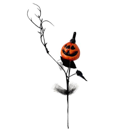 Хэллоуин Искусственные Тыквенные Ветки Искусственный Осенний Тыквенный Букет Поддельные Тыквенные Ветки с Листьями Клена для Осенней Цветочной Композиции Настольное Центральное Украшение