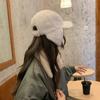 Korean Style Plush Baseball Cap Letter Ear Protection Hat Fashion Women's Pilot Hat  Girls