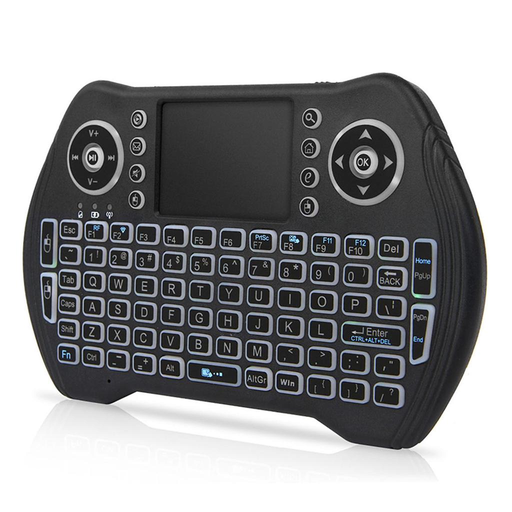 Беспроводная клавиатура с подсветкой 2,4 ГГц, сенсорная панель, мышь, ручной пульт дистанционного управления, 3 цвета, подсветка для