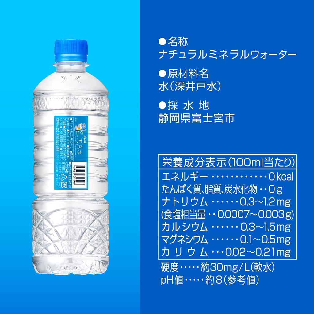 Вкусная натуральная вода Simple Eco Label 585 мл x 24 бутылки "Asahi Water"