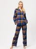 Key LNS 481 B24 Flannel Pajama, Length/size 2XL-3XL, Unbuttoned, Women's Key