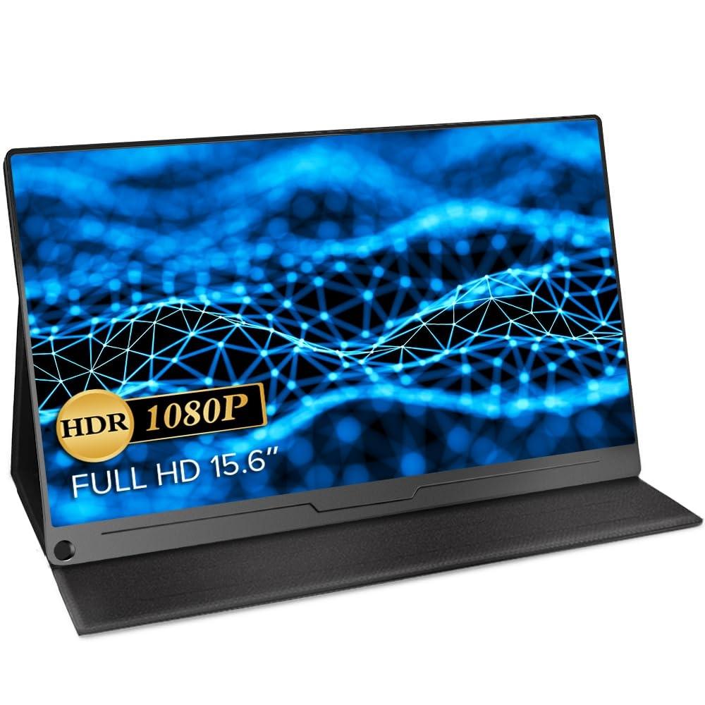 EVICIV Mobile Monitor 15.6 Inch 19201080 Gaming Portable Display IPS LCD Panel Thin Lightweight Penhole Stand VESA Protective Cover USB Type-C Standar