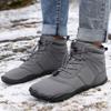 Зимняя обувь для пеших прогулок Нескользящие уличные теплые кроссовки Унисекс Хлопковая обувь Плюшевые ботильоны Эластичная обувь для скалолазания и спорта