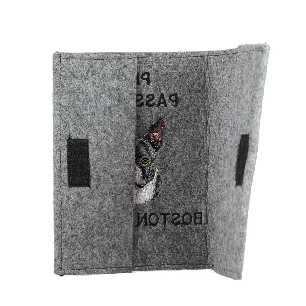 Boston Terrier, American Gentleman - Dog passport case, document case, gift for the traveller from the Art-Dog brand