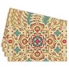 Cotton Linen Waterproof Placemats Set of 4, Baby & Kids Dining Mat Colorful You are My Sunshine Table Mats