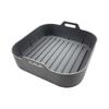 Silicone Air Fryer Baking Pan with Handles Non-Stick Reusable Square Airfryer Liners Basket for 4-6 QT Air Fryer Accessories for Even Heating
