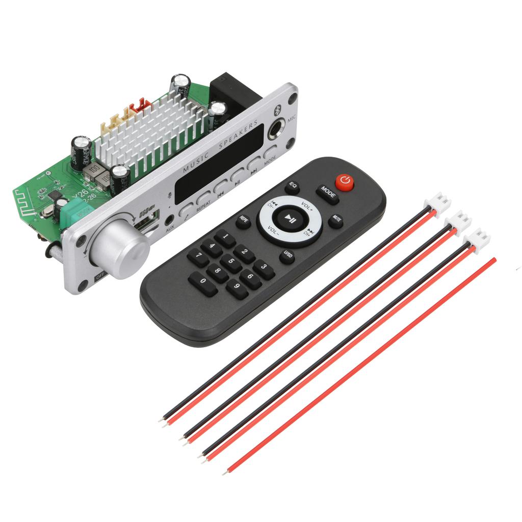 KEBIDUMEI 200W Digital Amplifier MP3 Decoder Board DC 8V 26V Bluetooth 5.0 Adapter FM Support TF USB FM Mic DIY Music Player 4