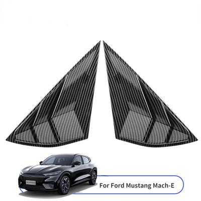 Хромированный стиль для Ford Mustang Mach-E, задняя боковая вентиляционная решетка, отделка жалюзи, внешняя декоративная шторка, автомобильные аксессуары