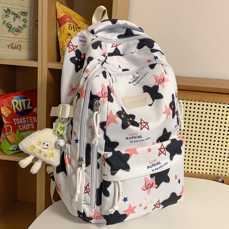 Школьный рюкзак Детский для девочек начальной школы Ученики средней школы Студенты колледжа Большая вместимость Звездный рюкзак
