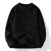 Men's Winter Cable Knit Sweater: Casual, Solid Color, Light Mature Style, Round Neck Pullover.