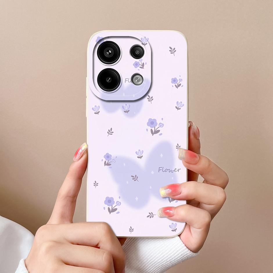 Для Xiaomi Poco M6 Pro 4G 5G Чехол Модный Черный Кокосовая Пальма Жидкий Силикон Мягкий ТПУ Чехол Для XiaomiPocoM6 M6Pro 4G 5G Funda