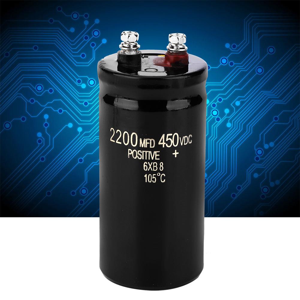 Электролитический конденсатор с болтовым штифтом 450 В 2200 мкФ Алюминиевый электролизный диэлектрический конденсатор