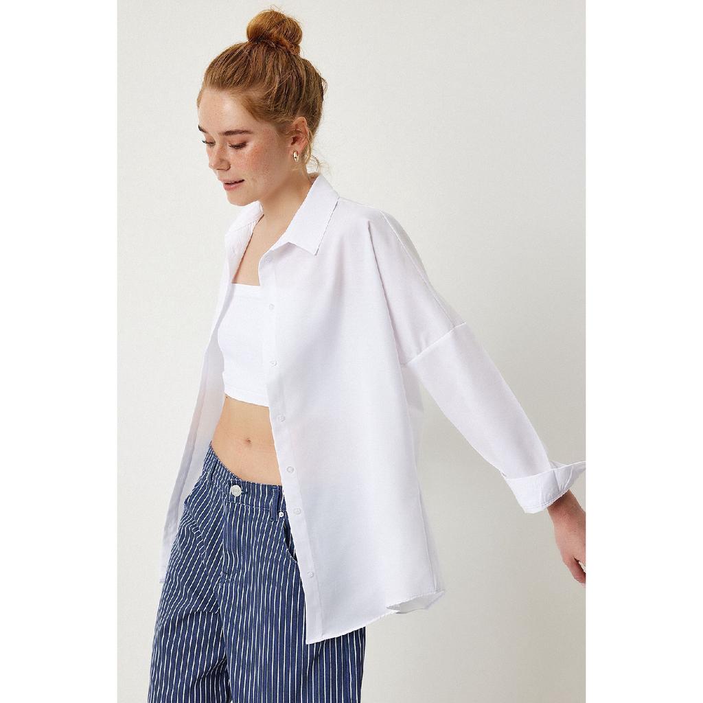 Базовая рубашка Oversize шоколадного цвета