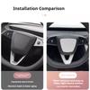 Suitable For Tesla Model Y Updated Steering Wheel Decoration Protection Stickers Interior Supplies Modification Accessories