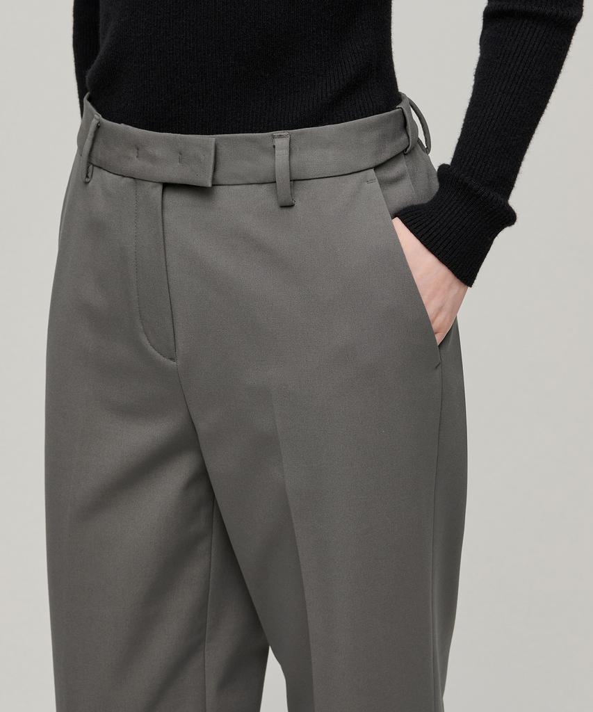 MUSINSA STANDARD WOMAN Женские широкие брюки из плотного флиса с скрытой эластичной талией [Тепло-серый]
