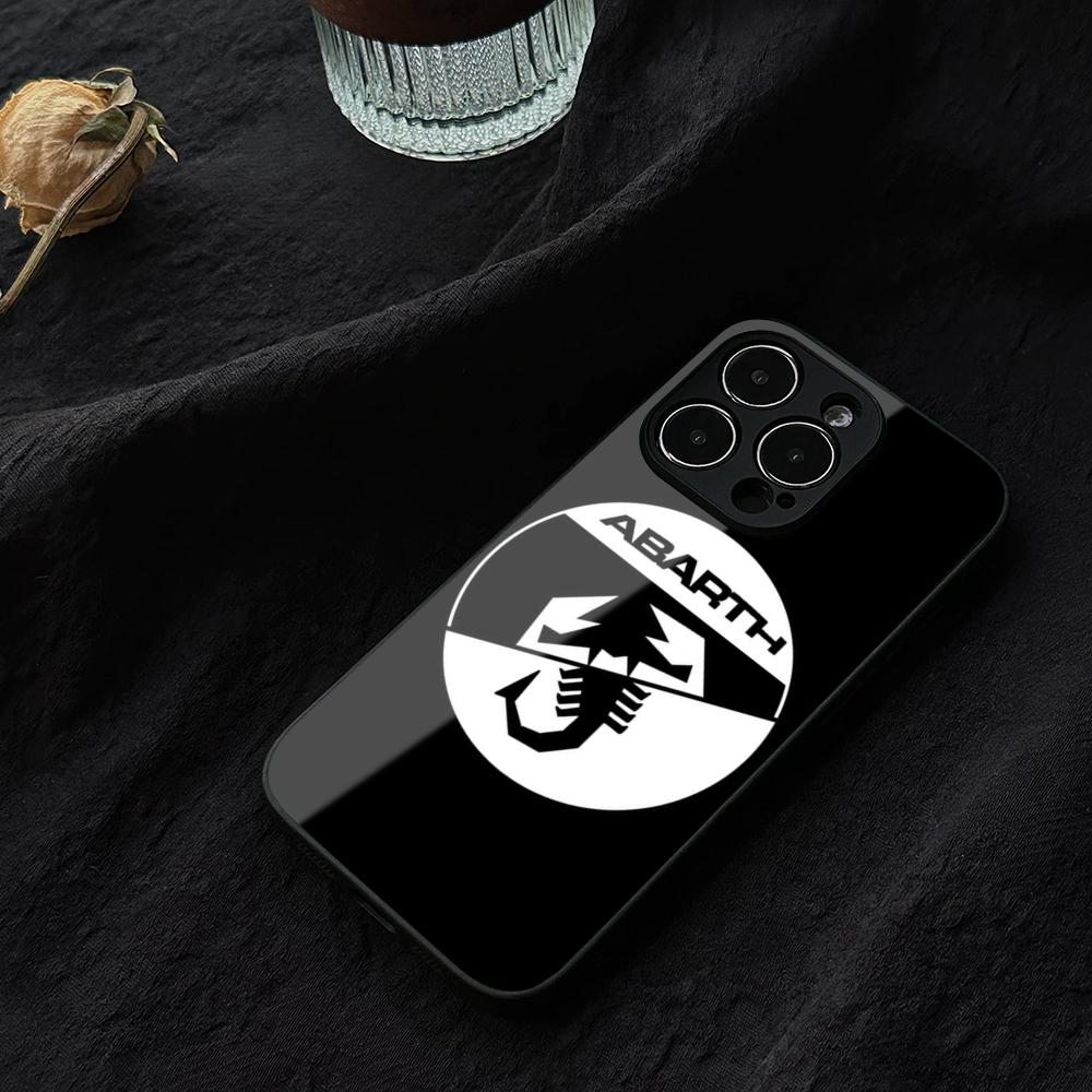 Италия Машина Abarth Новый чехол для телефона Для IPhone 15 13 14 12 16 11 Pro XS Max Plus Mini X XR SE2020 Закаленное стекло Coque