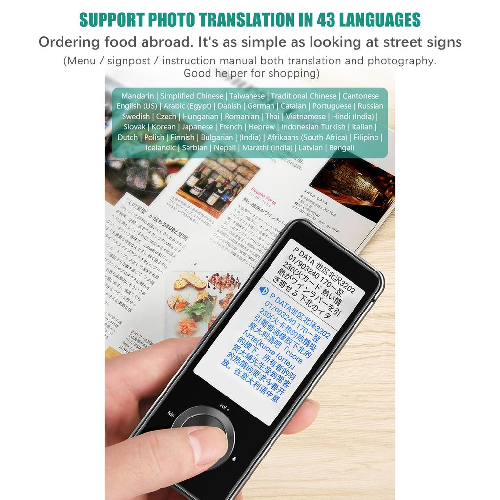 BISOFICE Language Translator Device Portable Voice Interpreter In 137 Languages Real-time 2-WAY