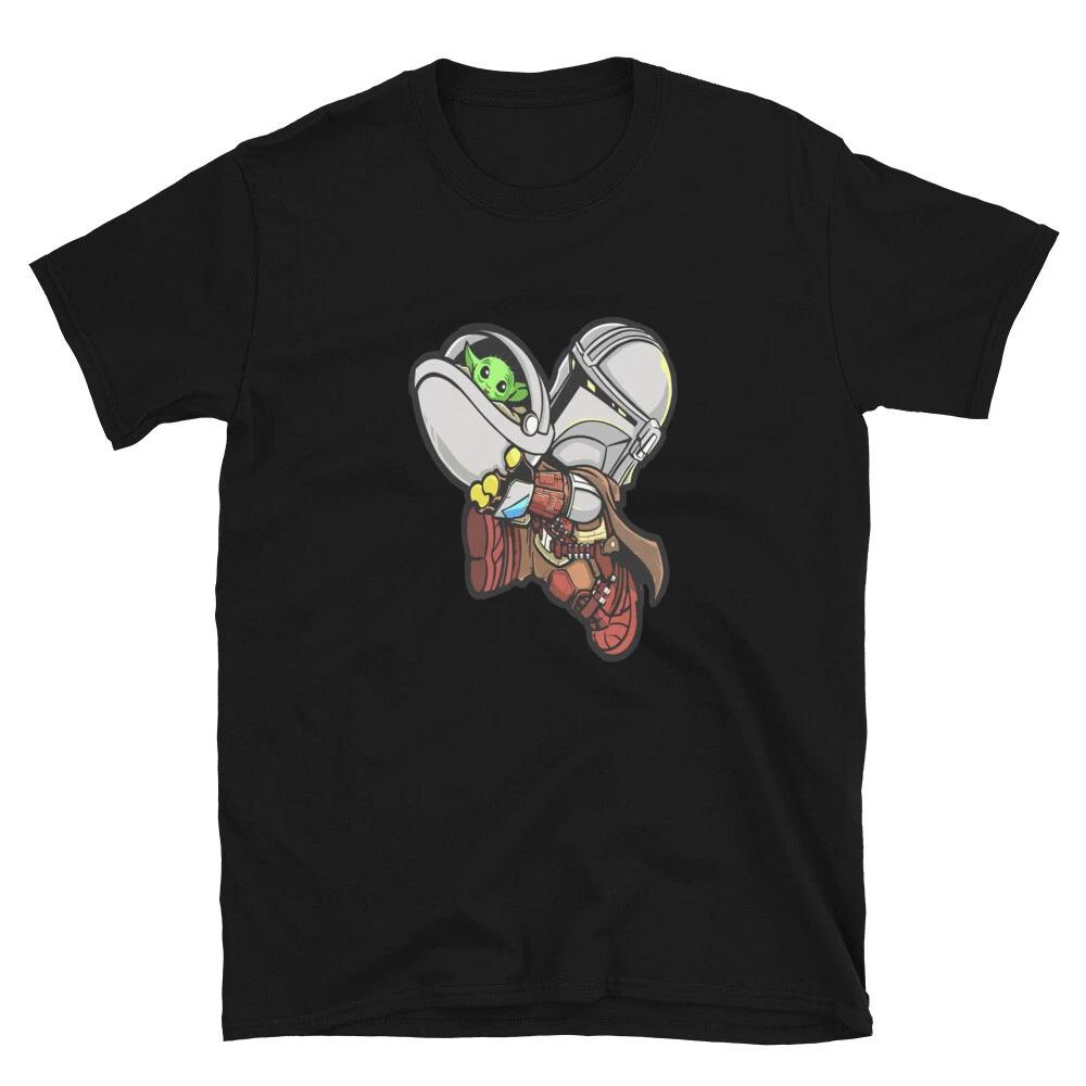 Mandalor and bb yod action sci fi movie awesome cool Short-Sleeve Unisex T-Shirt