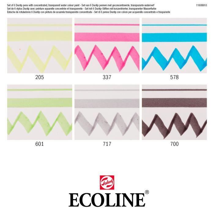 Duotip Felt Pens Talens Ecoline « Basic Set » 6 Colors