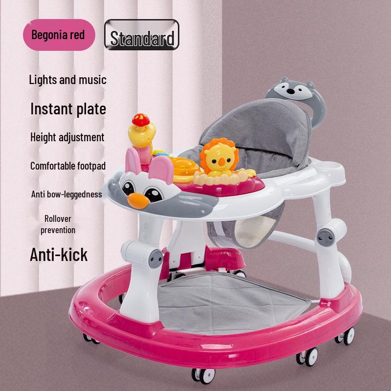 Multifunctional Baby Walker: Anti-Rollover, Sit & Learn Push Car