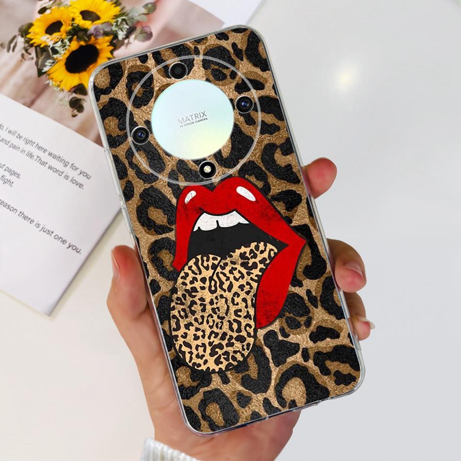 Чехол для Honor X9b 5G ALI-NX1 Популярный Цветок Мягкий Прозрачный Силиконовый TPU Чехол для Honor X9a RMO-NX1 HonorX9 ANY-NX1 Ударопрочный Funda
