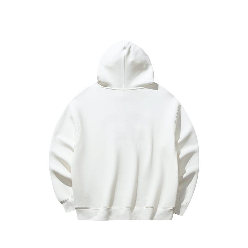 Anta Sports Lifestyle Series Printed Letter Hooded Comfortable Breathable Loose Sweatshirt Women Sweatshirt Snow-White 162518718S-1