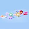 Five Petal Flower Simple Rounded Corner Patch Loose Beads DIY Ear Stud Fresh Small Flower Without Holes Hair Accessories 10pcs Bright Face