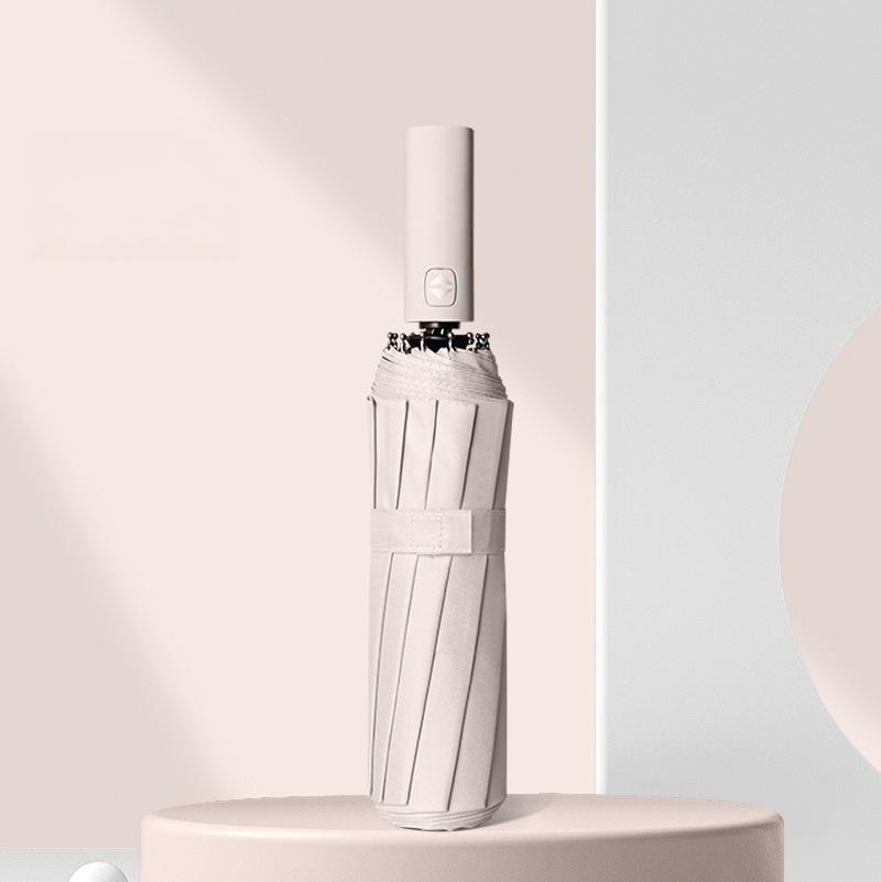 12 спиц Моранди Полностью автоматический зонт Черный клей Солнцезащитный зонт от солнца Плюс Оптовая продажа зонтов от солнца