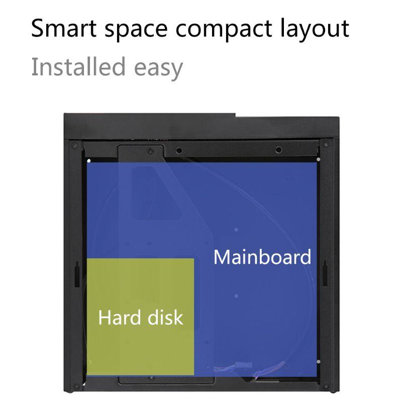 Маленький хост-корпус -ITX для корпуса домашнего кинотеатра, настольного компьютера, корпус JX01 HTPC для корпуса с 2 US