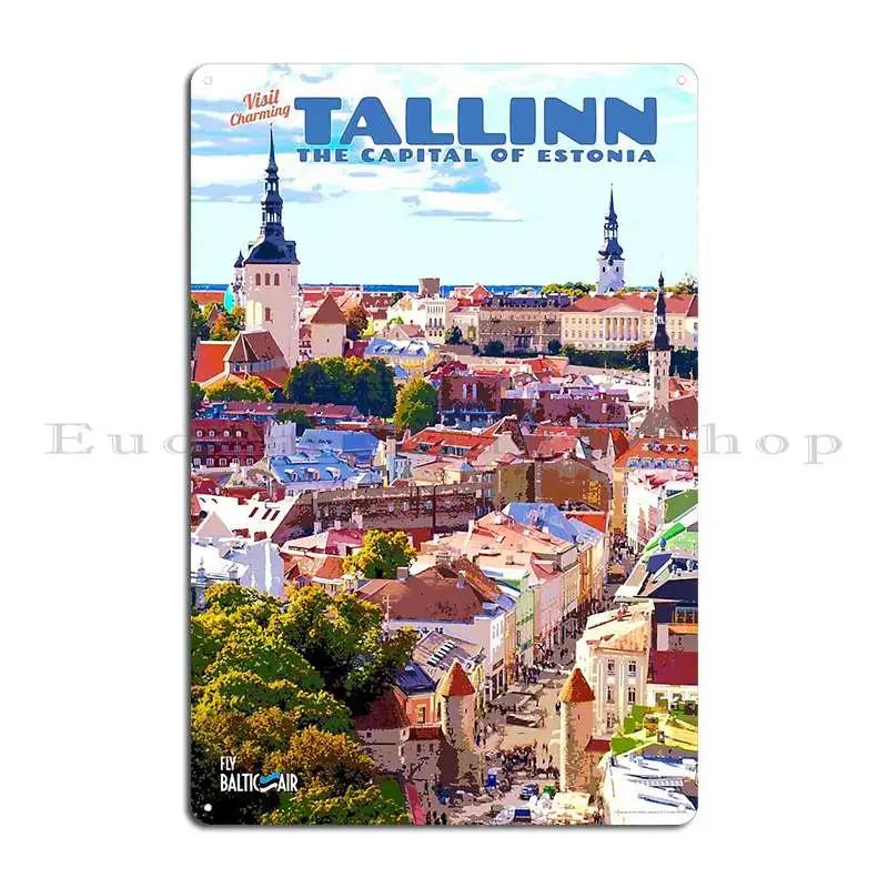 Vilnius Lithuania Vintage Retro Minimal Travel Poster Metal Plaque Poster Wall Decor Classic Custom Cinema Mural Tin Sign Poster