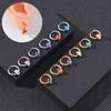 Stainless Titanium Steel Hoop Earrings Lucky Evil Eye Jewelry Gift Women Men Hoops