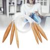 Круглая плетеная игла из бамбука, прозрачный инструмент для вязания крючком 15 мм, 20 мм, 25 мм для шерстяной пряжи