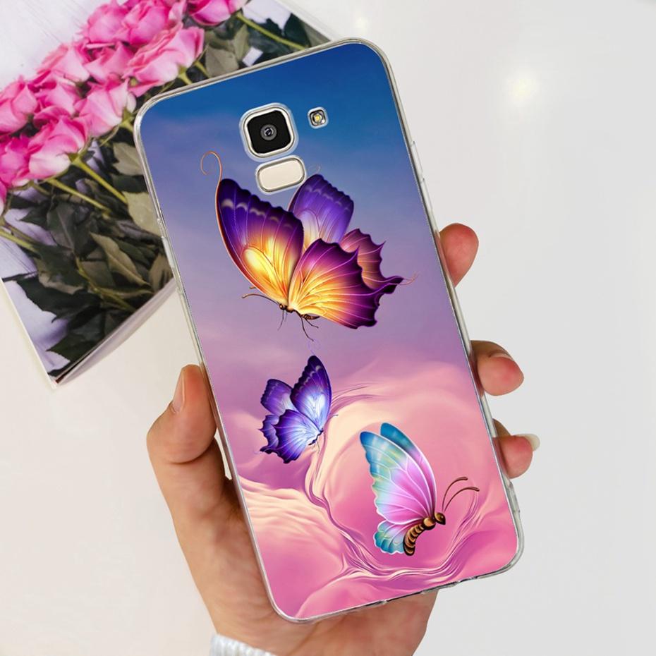 Красивый чехол с принтом для Samsung Galaxy J6 J6+ J600G J610G Мягкая силиконовая задняя крышка из ТПУ для чехлов телефона Samsung J6 J 6 Plus 2018