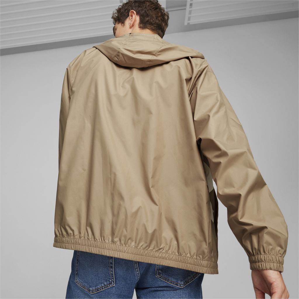 Men's jacket Puma HOODED GRAPHIC WINDBREAKER beige 62383783 r M